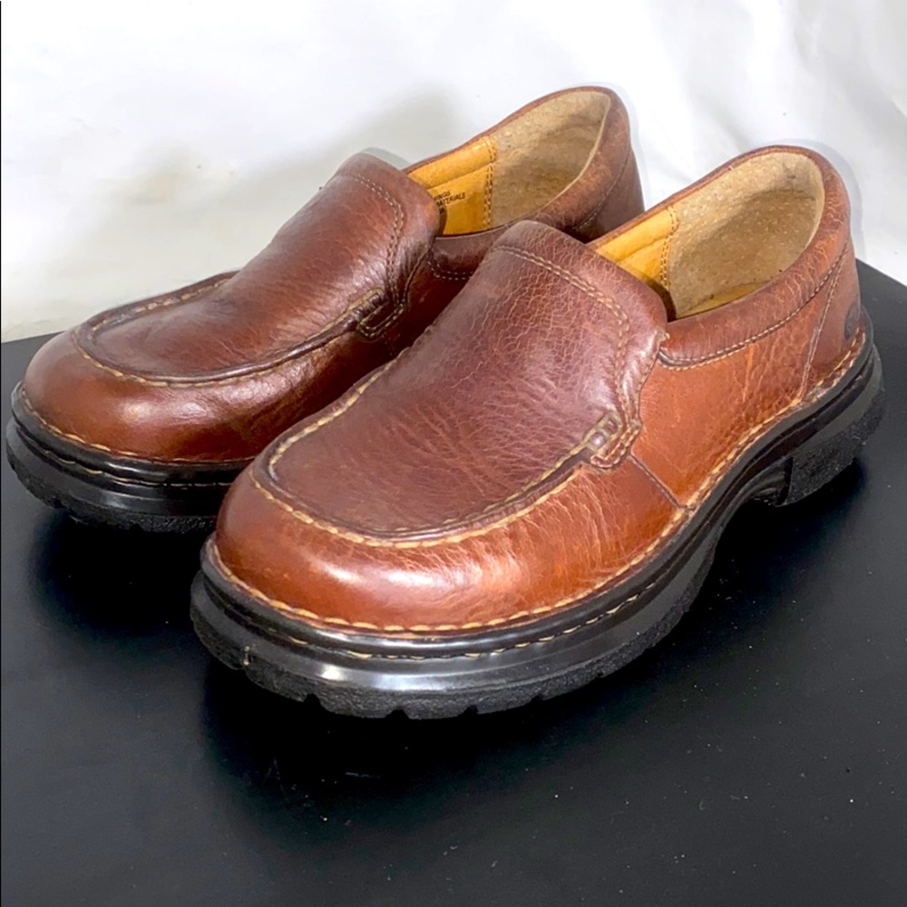 Born Brown Leather Slip on Shoes Size 3 US 30 EUR